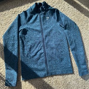 Gymshark Women’s Animal Adapt Wild Blue Zip Through Small